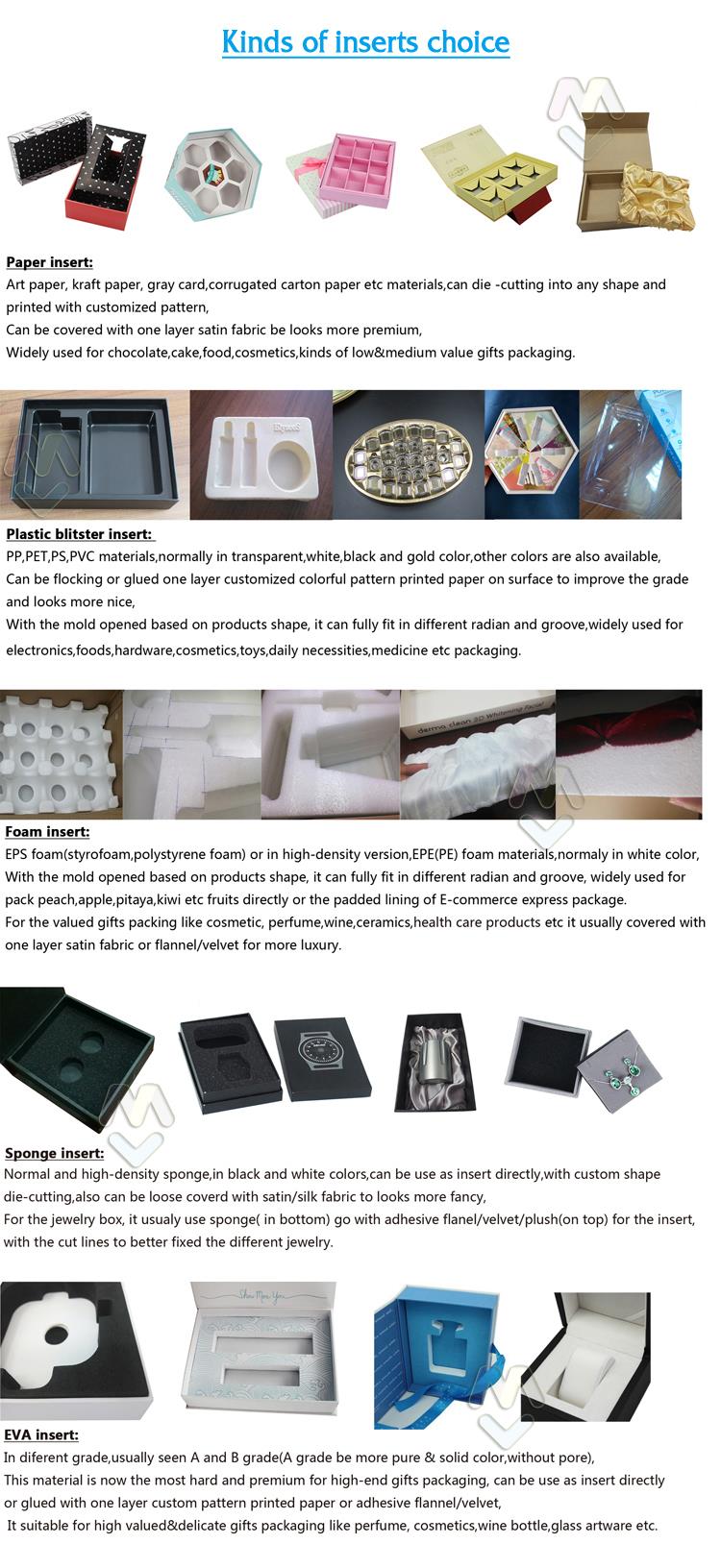 kinds of inserts choice for gift box2-2