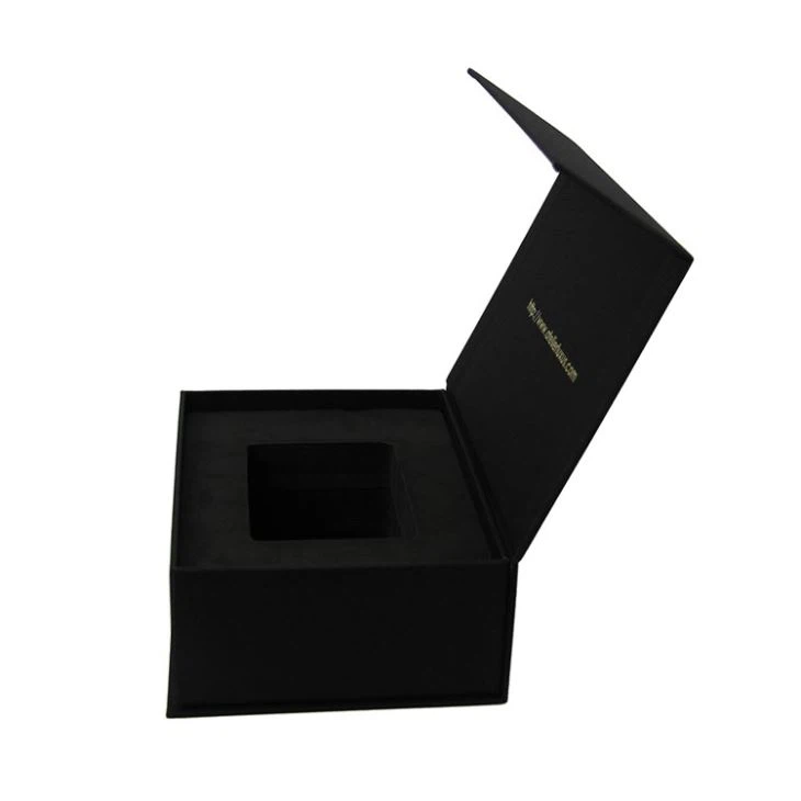 Magnetic Gift Box Black Fabric Paper Cardboard Box